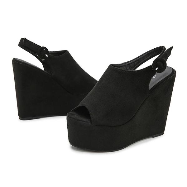 summer platform sandals women shoes thick-soled wedges sandals fish mouth belt buckle high heels buty damskie, Black
summer platform sandals women shoes thick-soled wedges sandals fish mouth belt buckle high heels buty damskie, Black