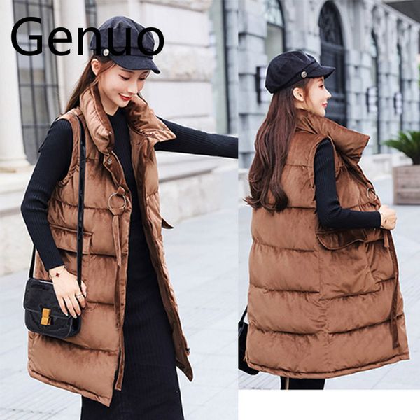 winter long vest women 2019 casual solid stand collar single breasted velvet fabric female wasit coat women thick warm jacket, Black;white
winter long vest women 2019 casual solid stand collar single breasted velvet fabric female wasit coat women thick warm jacket, Black;white