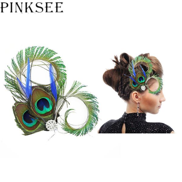 pinksee vintage peacock feather hairclip pins for women lady bridal wedding dance party barrettes hair jewelry accessories, Golden;white
pinksee vintage peacock feather hairclip pins for women lady bridal wedding dance party barrettes hair jewelry accessories, Golden;white