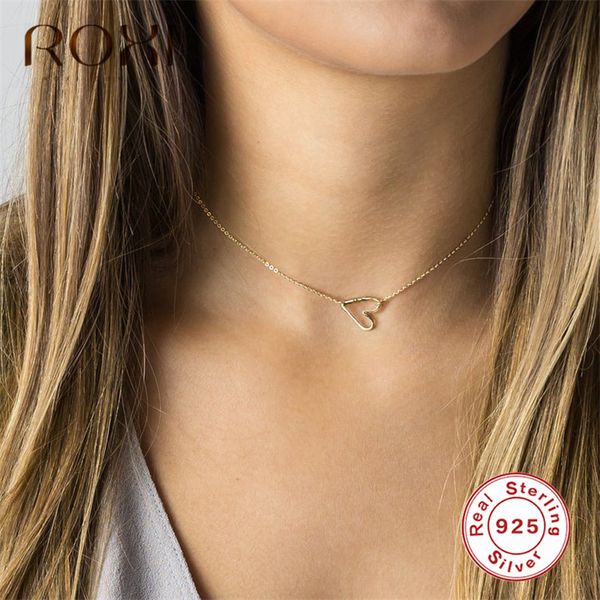 roxi 925 steriling silver necklace women hollow heart choker necklace collier femme clavicle chain necklace&pendant boho jewelry, Golden;silver
roxi 925 steriling silver necklace women hollow heart choker necklace collier femme clavicle chain necklace&pendant boho jewelry, Golden;silver