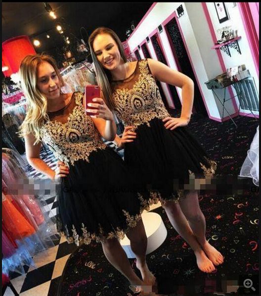 vestido de noiva little black short a line prom dress gold lace appliques beaded sequins petite girls informal prom gowns selling
vestido de noiva little black short a line prom dress gold lace appliques beaded sequins petite girls informal prom gowns selling