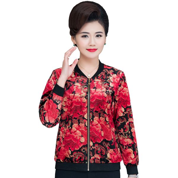 women's jackets spring autumn women retro flower print short bomber jacket plus size 5xl middle-aged basic coats casual outerwear, Black;brown
women's jackets spring autumn women retro flower print short bomber jacket plus size 5xl middle-aged basic coats casual outerwear, Black;brown