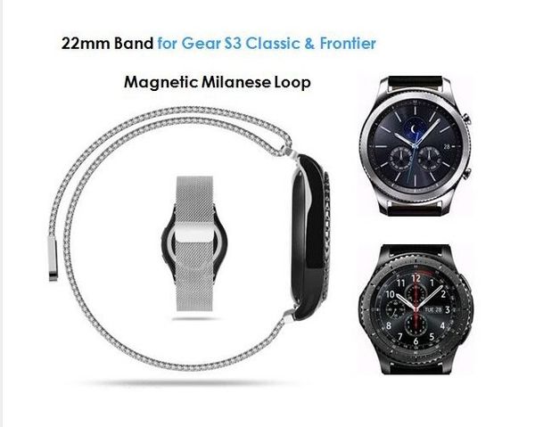 22mm magnetic milanese loop for samsung gear s3 classic s3 frontier watch band bracelet strap stainless steel band black sliver, Black;brown
22mm magnetic milanese loop for samsung gear s3 classic s3 frontier watch band bracelet strap stainless steel band black sliver, Black;brown