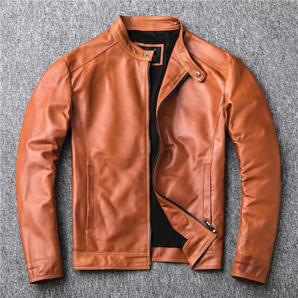 sheep skin layer plant rou leather leather men leisure jacket collar short paragraph, Black
sheep skin layer plant rou leather leather men leisure jacket collar short paragraph, Black
