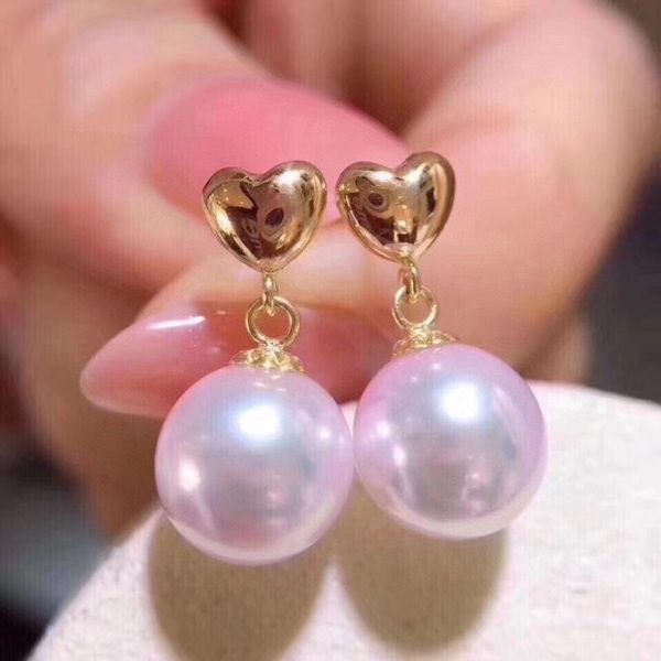 d607 pearl earrings fine jewelry solid 18k gold round 8-9mm nature fresh water sakura pink white pearls drop dangle earrings, Golden;silver
d607 pearl earrings fine jewelry solid 18k gold round 8-9mm nature fresh water sakura pink white pearls drop dangle earrings, Golden;silver