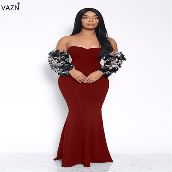 vazn autumn slim temperate fashion women mermaid dress solid strapless full sleeve hollow out maxi dress la3058, Black;pink
vazn autumn slim temperate fashion women mermaid dress solid strapless full sleeve hollow out maxi dress la3058, Black;pink