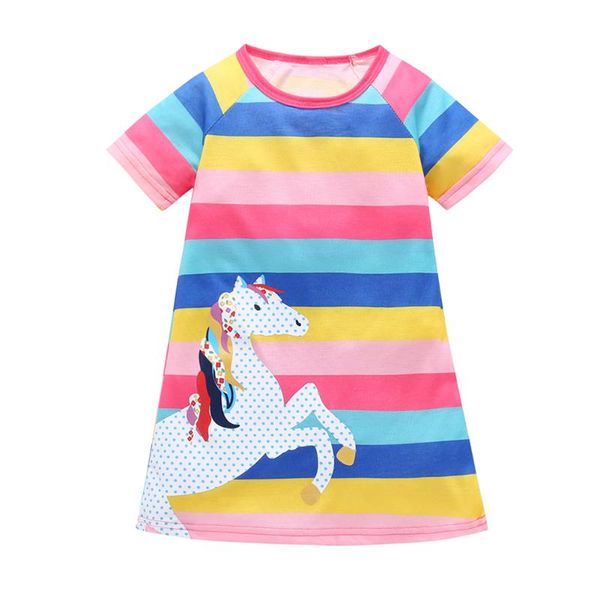 1-7t children striped horse princess dress girl summer short sleeve dresses, Red;yellow
1-7t children striped horse princess dress girl summer short sleeve dresses, Red;yellow