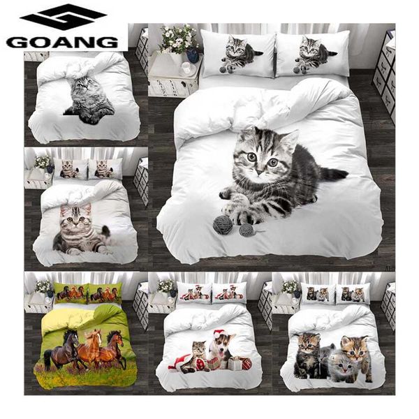 goang bedding set bed sheet duvet cover and pillowcase cute cats 3pcs home textiles luxury bedding 3d printing animal patterns
goang bedding set bed sheet duvet cover and pillowcase cute cats 3pcs home textiles luxury bedding 3d printing animal patterns