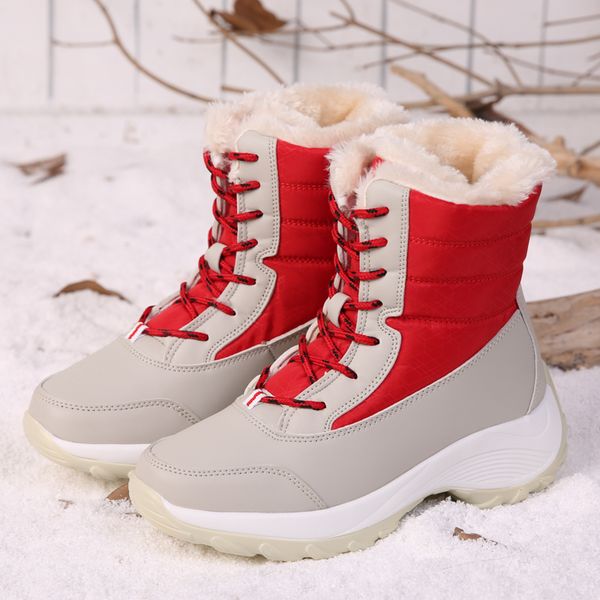 snow women boots winter fur warm platform boots female flat round toe rubber women waterproof winter red large size, Black
snow women boots winter fur warm platform boots female flat round toe rubber women waterproof winter red large size, Black