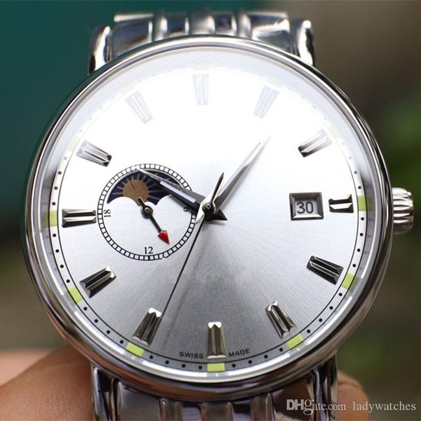 8217 automatic mechanical movement 24-hour real moon phase 316 stainless steel case 5 degree waterproof luxury watch 40mm 11mm with box x793, Slivery;brown
8217 automatic mechanical movement 24-hour real moon phase 316 stainless steel case 5 degree waterproof luxury watch 40mm 11mm with box x793, Slivery;brown