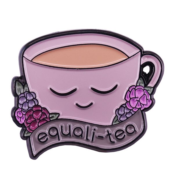 Equali tea badge nice cuppa pin fun pun art tea lover gift, Gray
Equali tea badge nice cuppa pin fun pun art tea lover gift, Gray
