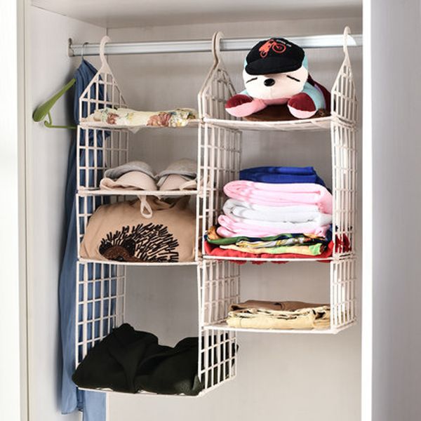 creative foldable wardrobe organizer space saving hanging storage closet organizer shelf for clothes
creative foldable wardrobe organizer space saving hanging storage closet organizer shelf for clothes