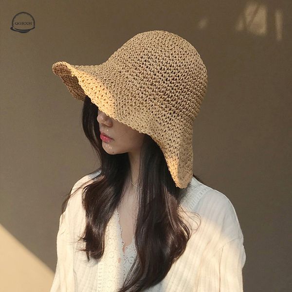 summer women hats sun beach panama straw hat wide wave brim folded outdoor leisure holiday raffia cap visors cap korean women, Blue;gray
summer women hats sun beach panama straw hat wide wave brim folded outdoor leisure holiday raffia cap visors cap korean women, Blue;gray