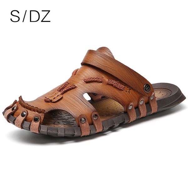 sdz casual men soft sandals comfortable man summer leather sandals male roman summer outdoor non-slip beach size 38-46, Black
sdz casual men soft sandals comfortable man summer leather sandals male roman summer outdoor non-slip beach size 38-46, Black