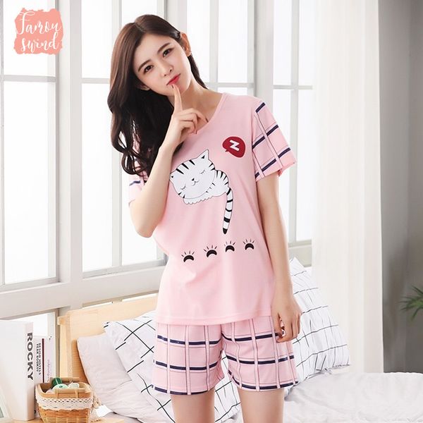 pyjamas milk silk women sleepwear summer female pajamas sets thin laides suit short sleeve ventilation home clothes, Black;red
pyjamas milk silk women sleepwear summer female pajamas sets thin laides suit short sleeve ventilation home clothes, Black;red