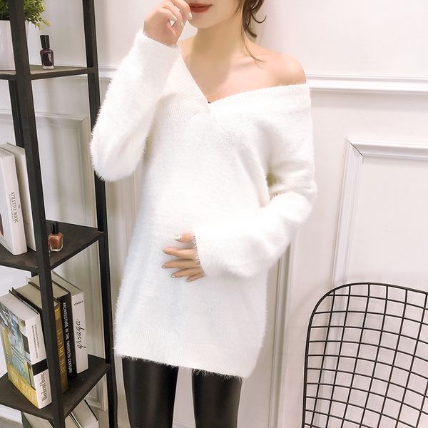 v-neck women maternity winter sweaters for pegnant women maternity winter for pregnant clothes pullovers sweaters 2018, White
v-neck women maternity winter sweaters for pegnant women maternity winter for pregnant clothes pullovers sweaters 2018, White