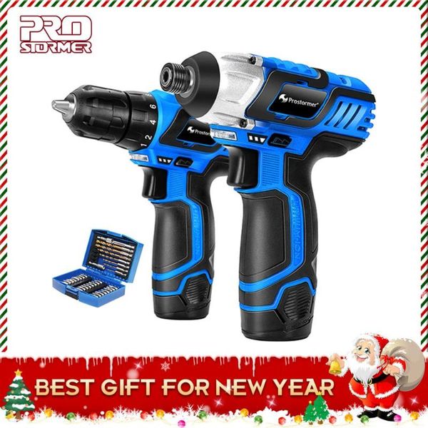 prostormer 12v electric cordless screwdriver drill lithium battery power tools with 34pcs accessories diy household portable
prostormer 12v electric cordless screwdriver drill lithium battery power tools with 34pcs accessories diy household portable