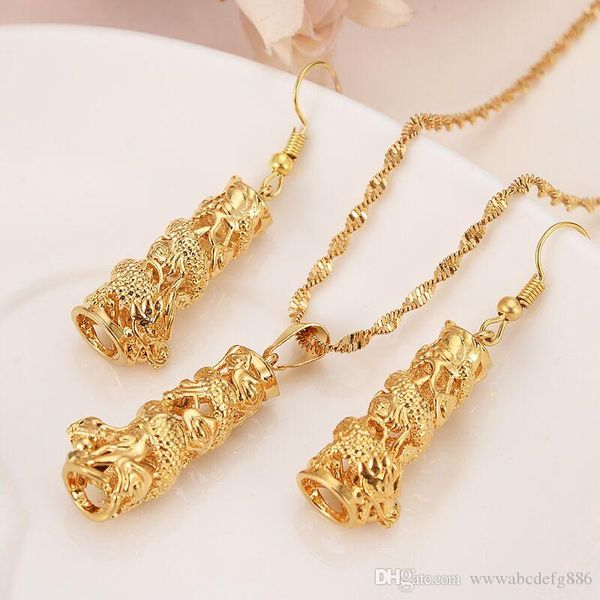african dubai india arab pendant earring set 24 k fine gold filled principal column dragon necklace earrings jewelry sets, Silver
african dubai india arab pendant earring set 24 k fine gold filled principal column dragon necklace earrings jewelry sets, Silver
