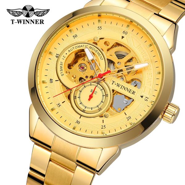 t-winner men's branded luxury automatic analog mechanical wristatch with stainless steel bracelet wrg8185m4, Slivery;brown
t-winner men's branded luxury automatic analog mechanical wristatch with stainless steel bracelet wrg8185m4, Slivery;brown