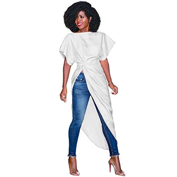 women's asymmetrical boatneck short sleeve dress ruched solid irregular shirts, Black;gray
women's asymmetrical boatneck short sleeve dress ruched solid irregular shirts, Black;gray