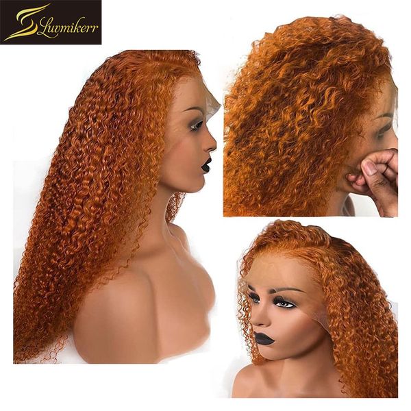 250 density curly orange brazilian 13Ã6 colored deep part lace front human hair wigs for black women ginger frontal wig glueless, Black;brown
250 density curly orange brazilian 13Ã6 colored deep part lace front human hair wigs for black women ginger frontal wig glueless, Black;brown