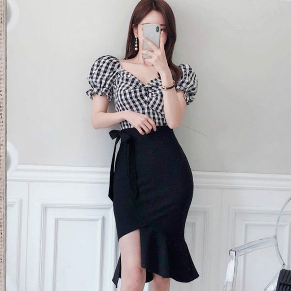 костюм zawfl 2020 plaid puff короткого рукав рубашки кофточки bodycon fishtail нерегулярной юбка из двух частей black midi сексуальной парти, White
костюм zawfl 2020 plaid puff короткого рукав рубашки кофточки bodycon fishtail нерегулярной юбка из двух частей black midi сексуальной парти, White