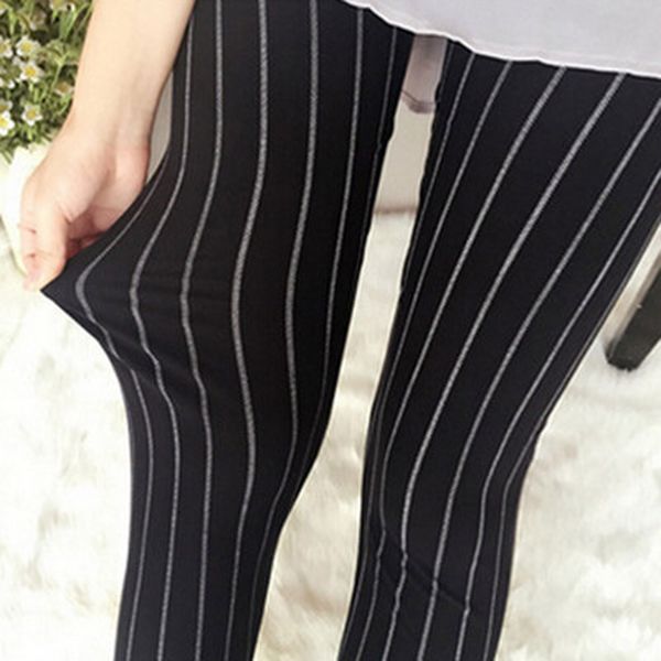 women slim leggings vertical striped high waist push up leggings famale fitness workout leggins mujer bayan tayt feminino #5$, Black 
women slim leggings vertical striped high waist push up leggings famale fitness workout leggins mujer bayan tayt feminino #5$, Black