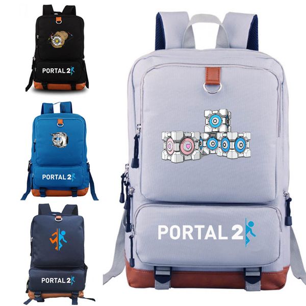 portal 2 backpacks for gift for game fans game concept school bags backpack