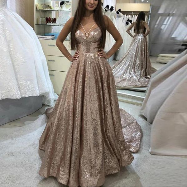 luxurious ball gown long sequin prom dresses criss cross halter prom dresses with court train ruffle hem rehearsal dinner dresses for bride, Black
luxurious ball gown long sequin prom dresses criss cross halter prom dresses with court train ruffle hem rehearsal dinner dresses for bride, Black