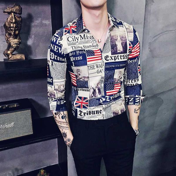 2020 spring fashion national flag printing social club chemise homme slim fit men designer shirt camisa masculina, White;black
2020 spring fashion national flag printing social club chemise homme slim fit men designer shirt camisa masculina, White;black