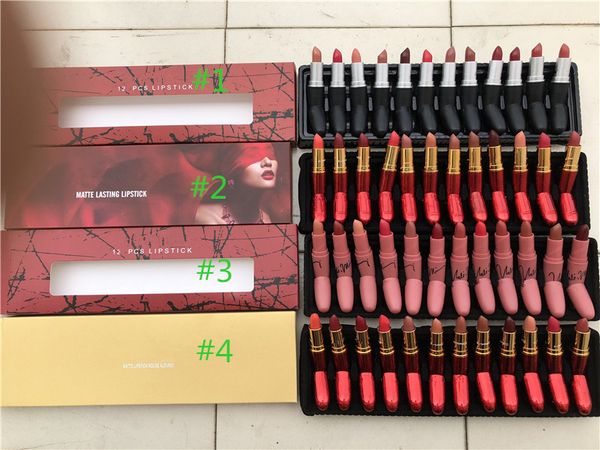 12PCS/SET PROFESSIONAL Matte Lipstick Nude Colors 4 Styles Red box Gold Set for Christmas Gift
12PCS/SET PROFESSIONAL Matte Lipstick Nude Colors 4 Styles Red box Gold Set for Christmas Gift