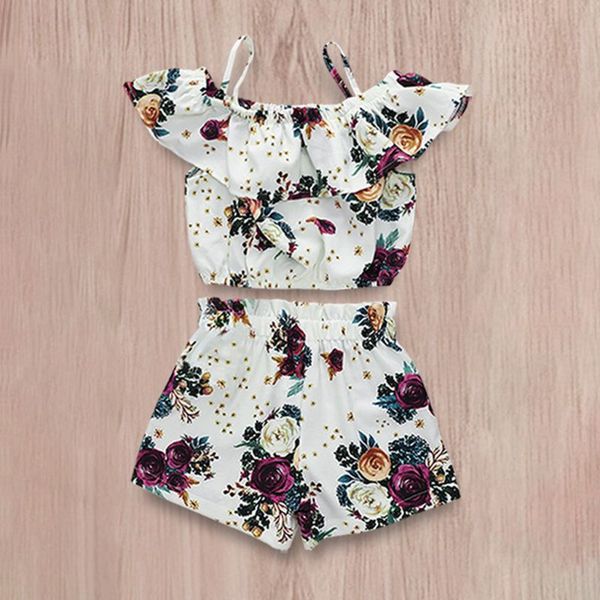 2 pcs/set children sling short pants suit kids girls rose floral shorts suits seaside style vacation holiday birthday new, White
2 pcs/set children sling short pants suit kids girls rose floral shorts suits seaside style vacation holiday birthday new, White