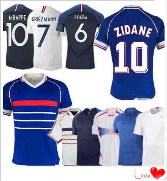 men+kids 2020 french soccer jersey mbappe griezmann pogba 1998 world cup football jersey zidane djorkaeff henry maillot de foot 2006 100th, Black
men+kids 2020 french soccer jersey mbappe griezmann pogba 1998 world cup football jersey zidane djorkaeff henry maillot de foot 2006 100th, Black