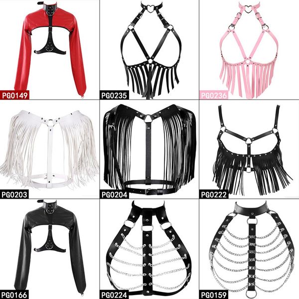 leather body harness bra women lingerie set punk gothic coat strappy cage harnesses adjust festival wear, Black;white
leather body harness bra women lingerie set punk gothic coat strappy cage harnesses adjust festival wear, Black;white