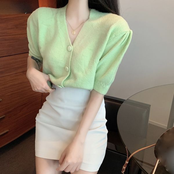 spring summer women's shirt sleeve sweaters femme summer knitted lady short knitted shirts, White
spring summer women's shirt sleeve sweaters femme summer knitted lady short knitted shirts, White