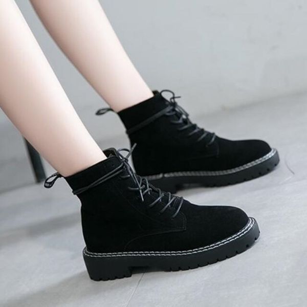 agutzm women ankle boots autumn chunky boots women shoes lace-up platform warm winter leather thick-soled shoes a353, Black
agutzm women ankle boots autumn chunky boots women shoes lace-up platform warm winter leather thick-soled shoes a353, Black