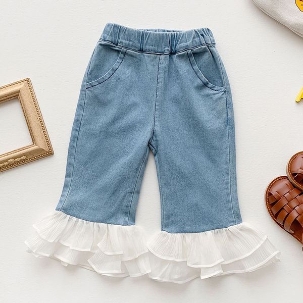 baby girls jeans lace jeans pants for girl elastic waist kids summer stylish korean clothes toddler girls cropped trousers, Blue
baby girls jeans lace jeans pants for girl elastic waist kids summer stylish korean clothes toddler girls cropped trousers, Blue