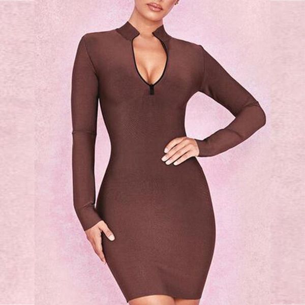 ocstrade 2020 new autumn brown round neck bandage dress long sleeve mini fashion bandage dress, Black;gray
ocstrade 2020 new autumn brown round neck bandage dress long sleeve mini fashion bandage dress, Black;gray