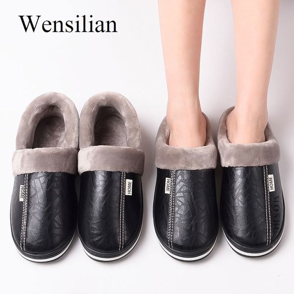 winter slippers women leather home slipper warm fur slides waterproof ladies shoes couple plush shoes claquette fourrure, Black
winter slippers women leather home slipper warm fur slides waterproof ladies shoes couple plush shoes claquette fourrure, Black
