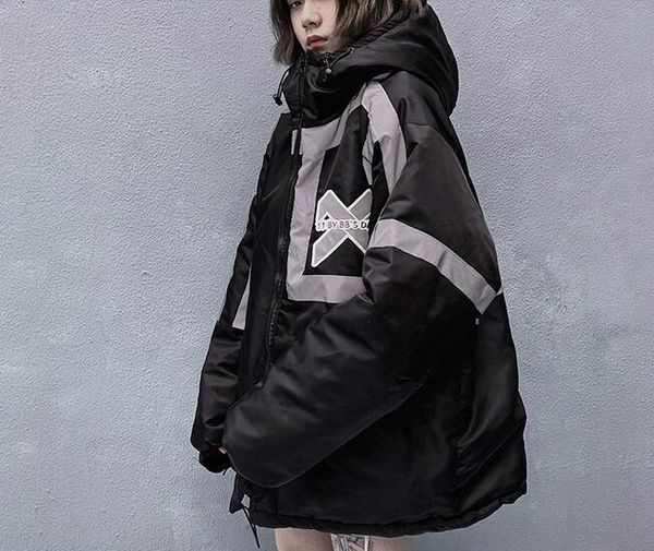 parka men/women cotton padded jacket reflect light hooded winter warm thick jackets hip hop streetwear overcoat, Black;brown
parka men/women cotton padded jacket reflect light hooded winter warm thick jackets hip hop streetwear overcoat, Black;brown