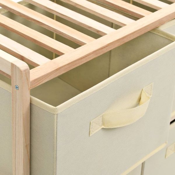 cedar cabinet with 6 baskets in beige fabric living room furniture