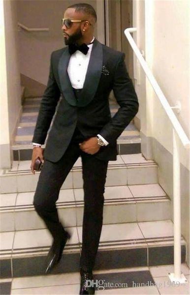 3 pieces bespoke classic black wedding suits for men slim fit prom mens suit custom made tailor made groom tuxedos for men 2019, White;black
3 pieces bespoke classic black wedding suits for men slim fit prom mens suit custom made tailor made groom tuxedos for men 2019, White;black