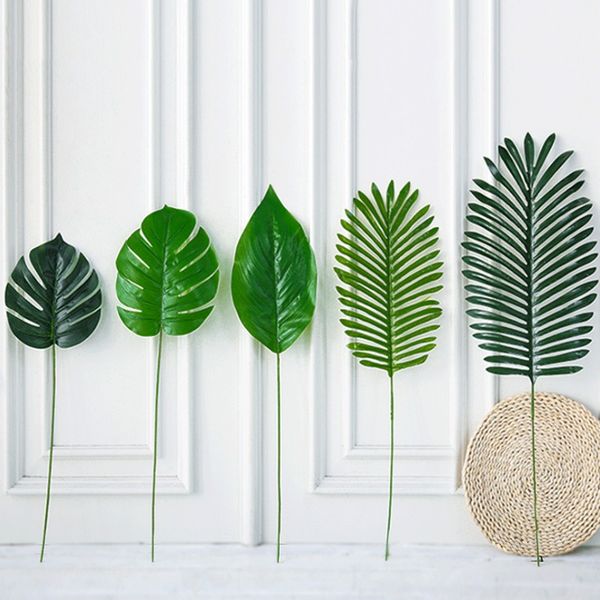1pc large tropical palm tree leaves artificial plants green plastic leaf fake plants home garden decoration accessories
1pc large tropical palm tree leaves artificial plants green plastic leaf fake plants home garden decoration accessories