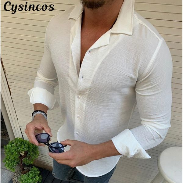 cysincos men shirt men casual blouse cotton shirt solid long sleeve spring autumn dress shirts slim fit male, White;black
cysincos men shirt men casual blouse cotton shirt solid long sleeve spring autumn dress shirts slim fit male, White;black