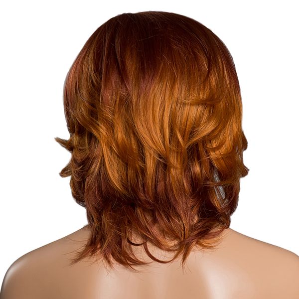 human hair curly wavy wigs ombre oblique fringe bangs hairpieces heat safe, Black 
human hair curly wavy wigs ombre oblique fringe bangs hairpieces heat safe, Black