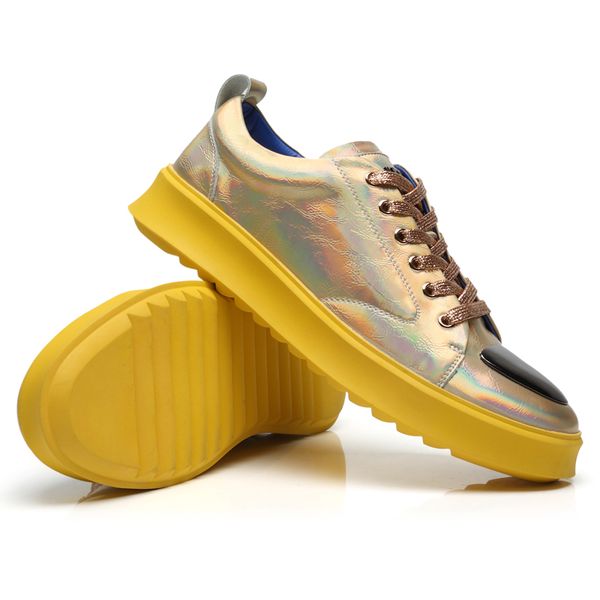 men's sneakers patent leather modern students skateboard shoes thick platform elevator footwear summer fashion tenis trainers, Black
men's sneakers patent leather modern students skateboard shoes thick platform elevator footwear summer fashion tenis trainers, Black