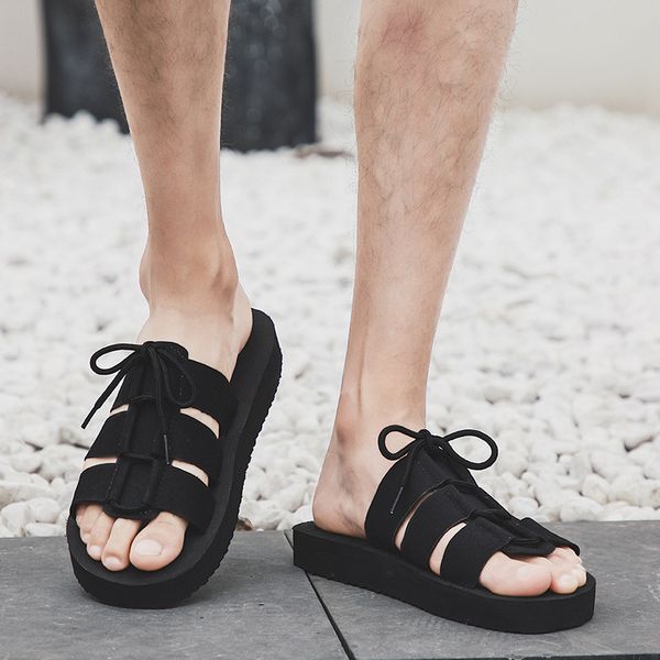 fashion rome outside men's slippers pvc rubber summer slides flat with casual men shoes, Black
fashion rome outside men's slippers pvc rubber summer slides flat with casual men shoes, Black