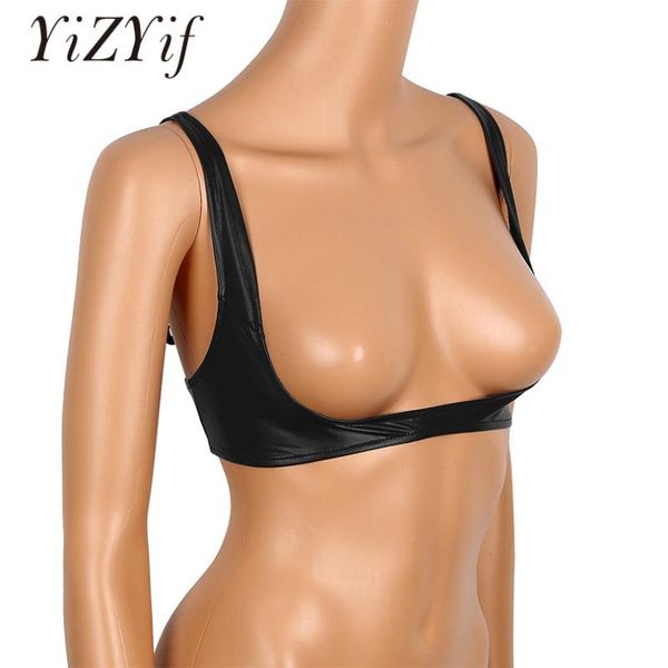 yizyif women's exposed breasts nipples bra lingerie fashion faux leather adjustable wire-open cup shelf bra, Red;black
yizyif women's exposed breasts nipples bra lingerie fashion faux leather adjustable wire-open cup shelf bra, Red;black