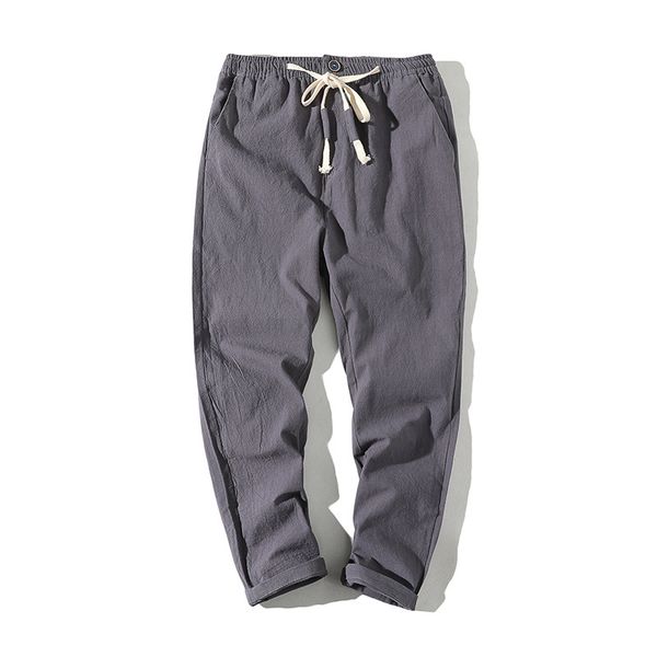 boys summer vintage casual sport pants men cotton linen cropped pants pleated loose wide plus size gray male trousers 5xl, Black 
boys summer vintage casual sport pants men cotton linen cropped pants pleated loose wide plus size gray male trousers 5xl, Black