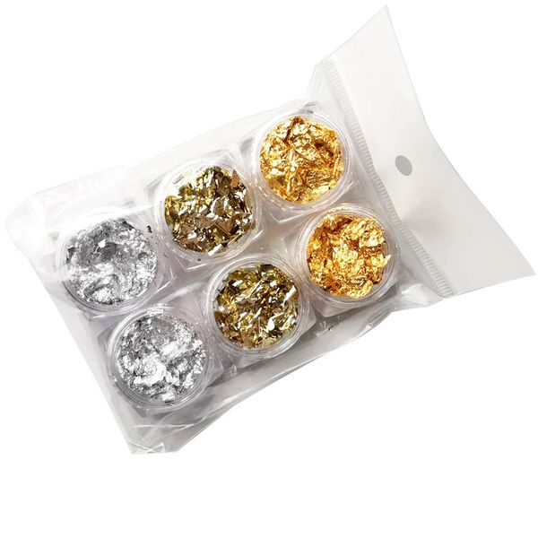 6 boxes gold silver nail art foil paper irregular aluminum nail sticker for nails manicure 3d glitter gel polish decoration, Black
6 boxes gold silver nail art foil paper irregular aluminum nail sticker for nails manicure 3d glitter gel polish decoration, Black